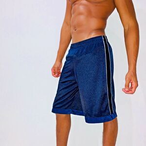 C9 By Champion Vintage Basketball Dazzle Shorts Shiny Soft Navy Blue YL